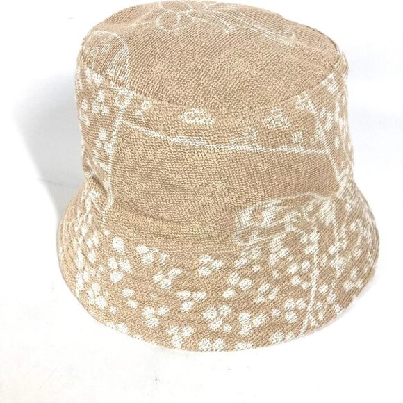 HERMES pile Hat Gene bucket hat bob hat cotton Beige/White - Picture 3 of 6